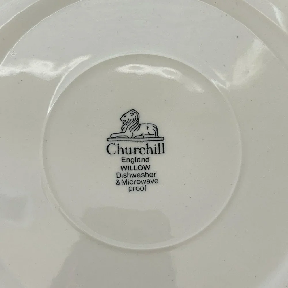 Churchill Willow Blue Chop Plate Georgian Shape 12